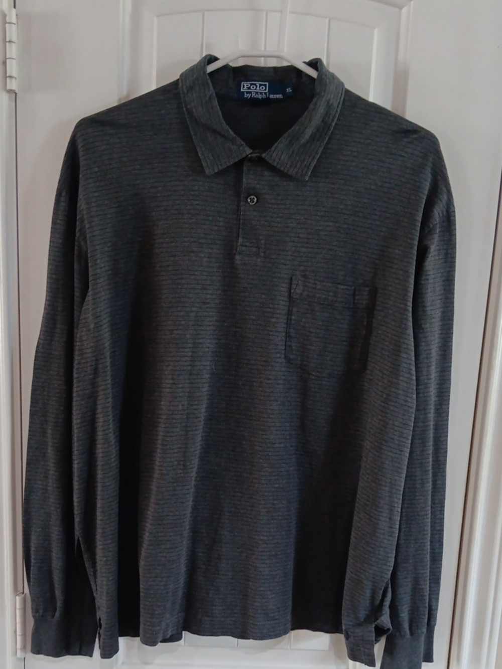 Vintage 90s Polo Ralph Lauren Peru Pima Cotton Striped Pocket Polo XL